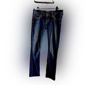 America Eagle- Denim Blue Jeans- Straight Leg 77- Size 0